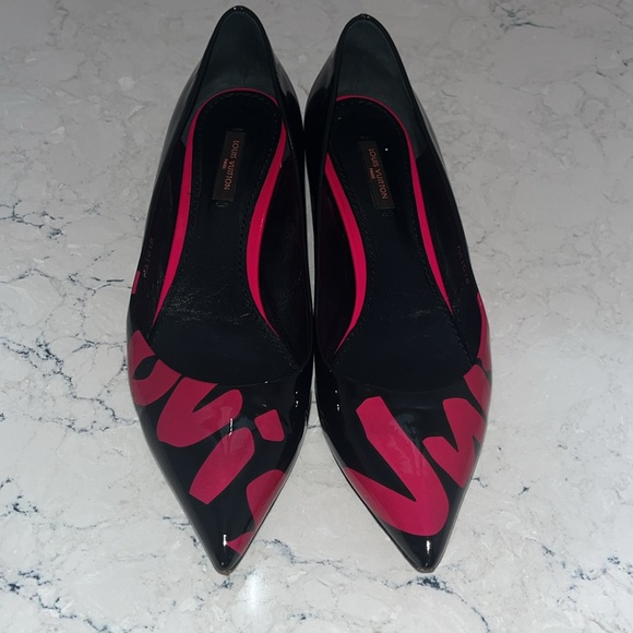 Louis Vuitton Shoes - Louis Vuitton x Stephen Sprouse limited edition Graffiti kitten heels